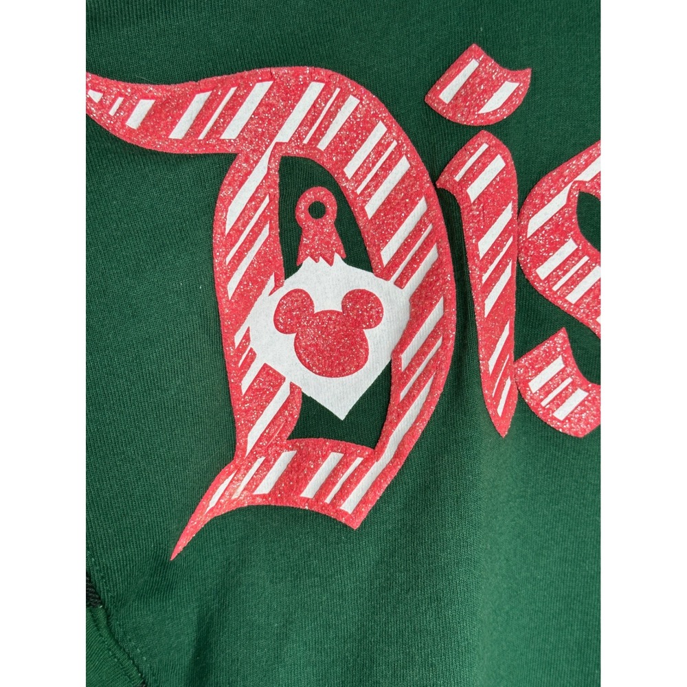 NEW Disney Spirit Jersey XS Green Buffalo Plaid Disneyland Holiday Glitter Shirt - Picture 7 of 8